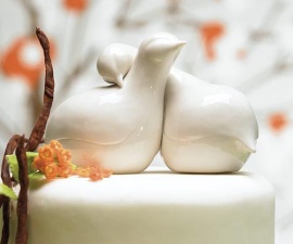 Figurina tort cuplu pasari - marturie
